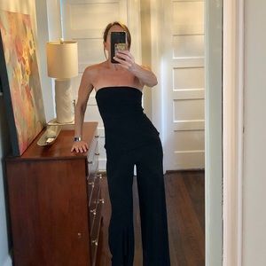 Black Strapless Jumpsuit